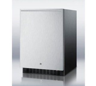 Summit Refrigeration SPR626OSSSHH Outdoor Beverage Refrigerator w/ Auto Defrost & Horizontal Handle, Black, 4.9 cu ft, Each: Appliances