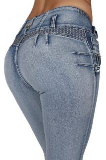 Mitzi Michel D649   Colombian Design Butt lift, Levanta Cola, Skinny Jeans in Light Blue Size 0 at  Womens Clothing store:
