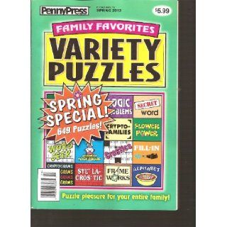 Penny Press Family Favorites Variety Puzzles (Green) (Spring Special 649 Puzzles, Spring 2012): Various: Books
