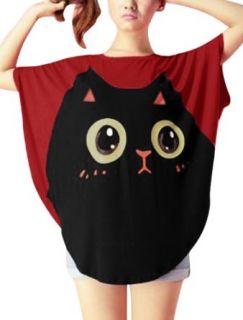 Allegra K Women's Round Neck Batwing Sleeve Cartoon Pullover Tunic Shirt at  Womens Clothing store