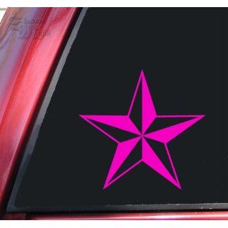 Nautical Star Vinyl Decal Sticker   Hot Pink: Automotive