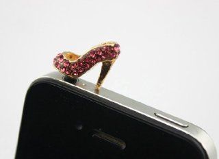 Big Dragonfly Crystal Diamond Sexy High heel Shoe Style 3.5mm Headphone Jack Anti Dust Plug Cap for iPhone 5,4,4s,iPad ,iPod Touch ,Samsung GALAXY S3 S4 NOTE NOTE2,HTC Plum: Cell Phones & Accessories