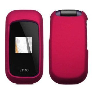 Hard Plastic Snap on Cover Fits Kyocera S2100 Rose Pink (Rubberized) Sprint Cell Phones & Accessories