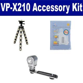 Samsung VP X210 Camcorder Accessory Kit includes: ZELCKSG Care & Cleaning, ZE VLK18 On Camera Lighting, GP 22 Tripod : Digital Camera Accessory Kits : Camera & Photo