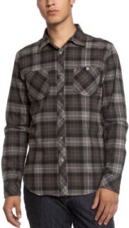 RVCA Men's Mcrae Long Sleeve Shirt, Industrial Grey, Small at  Mens Clothing store: Button Down Shirts