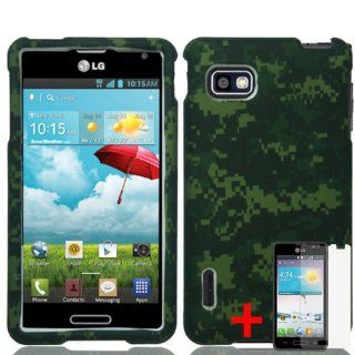 LG OPTIMUS F3 MS659 GREEN ARMY CAMO COVER HARD GEL CASE + FREE SCREEN PROTECTOR from [ACCESSORY ARENA]: Cell Phones & Accessories