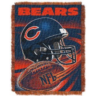 NFL Chicago Bears 48 Inch by 60 Inch Jacquard Acrylic Throw : Sports Fan Throw Blankets : Sports & Outdoors