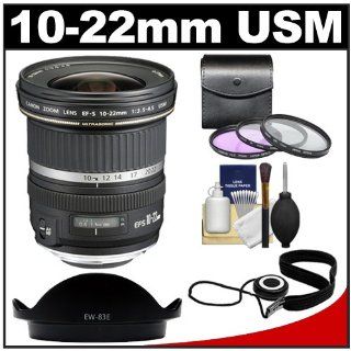 Canon EF S 10 22mm f/3.5 4.5 USM Ultra Wide Angle Zoom Lens with 3 UV/FLD/CPL Filters + Lens Hood + Accessory Kit for EOS 60D, 7D, : Camera Lenses : Camera & Photo