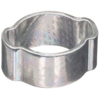 Dixon 1720 Zinc Plated Steel Pinch On Double Ear Clamp, 3/4" Hose ID, 0.638"   0.787" Hose OD Range (Pack of 100) Single Ear Clamps
