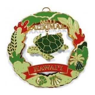 Hawaii Metal Hawaiian Christmas Ornament Turtle : Decorative Hanging Ornaments : Everything Else
