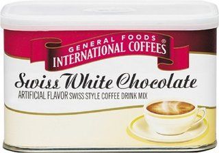 General Foods International Coffee, Swiss White Chocolate Swiss Style Coffee Drink Mix, 10 Ounce Tins (Pack of 12)  Instant Coffee  Grocery & Gourmet Food