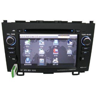 Rupse Brand New 2007, 2008, 2009, 2010 Honda CRV CR V Hd DVD 7 Inch 800*480 Digital TFT LCD Touch Screen GPS Navigation System with Radioam/fm, Bluetooth Hands Free, Ipod, Rds, USB Slot and Rear View Function  In Dash Vehicle Gps Units  GPS & Navigat