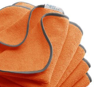 Antimicrobial ultra microfiber cleaning cloth PerfectCLEAN 16" x 16" Orange All purpose Micro denier Terry   Ideal for household, automotive and all your GREEN cleaning needs (5 per pack) Health & Personal Care