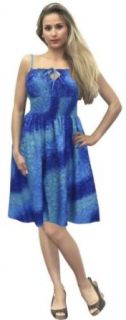 La Leela Blue Rain Drop Printed Partywear Backless Short Casual Tube Dress at  Womens Clothing store: