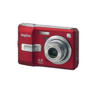 Sanyo S670 3x Optical Zoom 6.0 Megapixels   Red  Point And Shoot Digital Cameras  Camera & Photo
