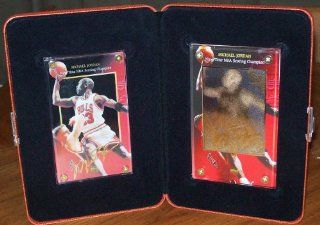 Upper Deck ~Michael Jordan 24K Gold Collectible~Limited Edition number/engraved two card set.: Everything Else