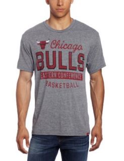 Sportiqe Men's Chicago Bulls NBA Regulation T Shirt, Gray, X Large Clothing