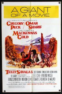 MacKenna's Gold int'l style C one sheet movie poster '69 artwork of Gregory Peck fighting with Omar Sharif!: Entertainment Collectibles