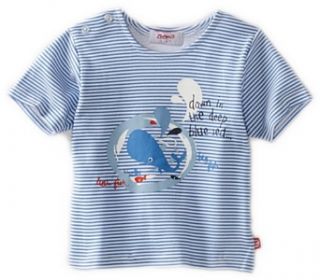 Zutano Baby boys Infant Short Sleeve Whale Tale Screen T Shirt, Periwinkle, 6 Months: Infant And Toddler T Shirts: Clothing