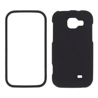 Sprint Two piece Soft Touch Snap On Case for Samsung Transform M920   Black: Cell Phones & Accessories