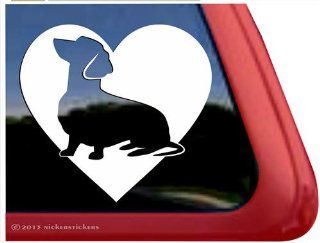 Love Dachshund Vinyl Window Decal Wiener Dog Sticker: Automotive