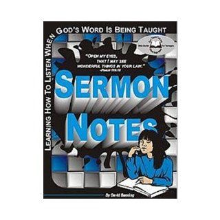Sermon Notes Workbook Teen Bible Class Curriculum By David Banning David Banning Books