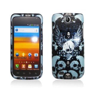 Black Blue Skull Wings Hard Cover Case for Samsung Galaxy Exhibit 4G SGH T679 Cell Phones & Accessories