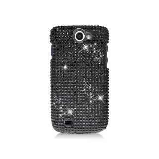 Samsung Galaxy Exhibit 4G T679 SGH T679 Bling Gem Jeweled Jewel Crystal Diamond Black Cover Case: Cell Phones & Accessories