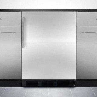 Summit Alb653bsstb 5.3 Cu. Ft. Capacity Ada Compliant Compact Refrigerator   Stainless Steel Door / Black Cabinet: Appliances