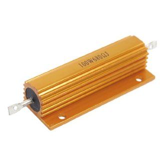 100W Power 680 Ohm 5% Aluminum Housed Wire Wound Resistor Gold Tone Automotive