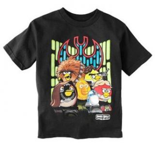 Angry Birds Star Wars group shot crest tee (7): Novelty T Shirts: Clothing