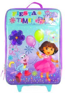 Dora the Explorer and Boots Nick Jr Girls Large Purple Rolling Wheeled Backpack Luggage Travel Case Pilot: Toys & Games