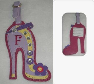 High Heel Shoe Decorative Initial Luggage Tag   F: Office Products