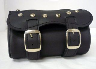 Black Leather Motorcycle Tool Bag Studded and Buckles   Frontiercycle (Free U.S. Shipping): Automotive