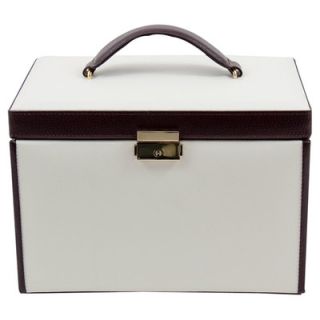 Morelle Leather Jewelry Box With Jewelry Roll   LED Light