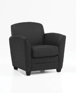 DMI Office Furniture CH100105B5000 LeMans Contemporary Side Chair with Black Simulated Leather, Black : Reception Room Chairs : Office Products