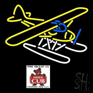 Piper Cub Float Plane Customizable Look Outdoor Neon Sign 24" Tall x 24" Wide x 3.5" Deep : Business And Store Signs : Office Products