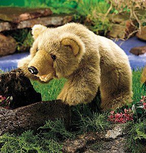 Grizzly Bear Cub Puppet [Customize with Fragrances like Birthday Cake, Strawberry, Lavendar & 70 More]: Toys & Games