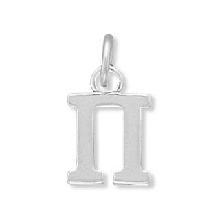 Sterling Silver Greek Alphabet Letter Charm   Pi Vishal Jewelry Jewelry