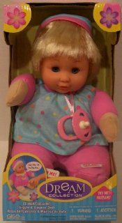 Gigo Dream Collection 12 Inch Giggle & Bounce Doll   Blue and Pink Outfit: Toys & Games