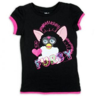 Furby Girls Glitter Tee Shirt 7: Novelty T Shirts: Clothing
