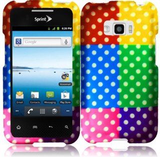 For LG Optimus Elite LS696 Optimus Quest L45C Hard Design Cover Case Colorful Polka Dots Accessory: Cell Phones & Accessories