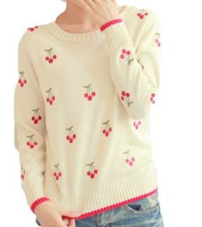 Super Cute Embroidery Sweater Sleeve Sleeved Bat Sleeve Sweater Sweet College at  Womens Clothing store
