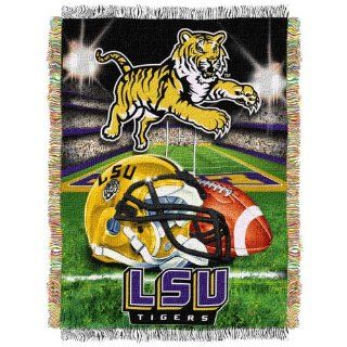 NCAA LSU Tigers 48 Inch by 60 Inch Acrylic Tapestry Throw : Sports Fan Throw Blankets : Sports & Outdoors