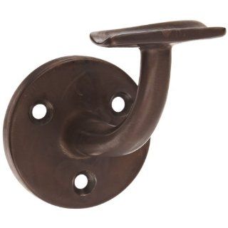 Rockwood 702.10B Bronze Hand Rail Bracket with Fasteners for Wood Rail, 2 13/16" Diameter Base, 3 1/2" Projection, Satin Oxidized Oil Rubbed Finish: Industrial Hardware: Industrial & Scientific