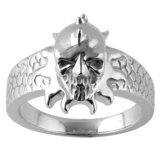 Stainless Steel Skull Casting Ring   Size 13: Jewelry