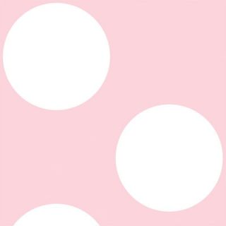 WallCandy Arts Polkda Dot Wallpaper in Pink and White