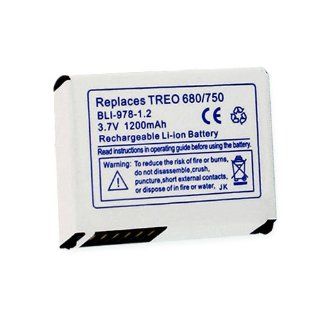 Palm Treo 750 Cell Phone Battery (Li Ion 3.7V 1200mAh) Rechargable Battery   Replacement For Palm Treo 680/750 Cellphone Battery: Cell Phones & Accessories