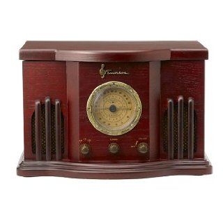 EMERSON Heritage' series AM / FM Stereo Table Radio with Built In CD Player in Wood Veneer Cabinet Electronics
