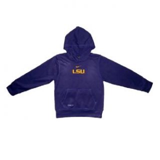 NCAA LSU Tigers Boys Therma Fit Pullover Hoodie with Embroidered Logo Small Purple: Clothing